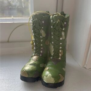 Kurt Adler Camouflage Combats Boot Ornament